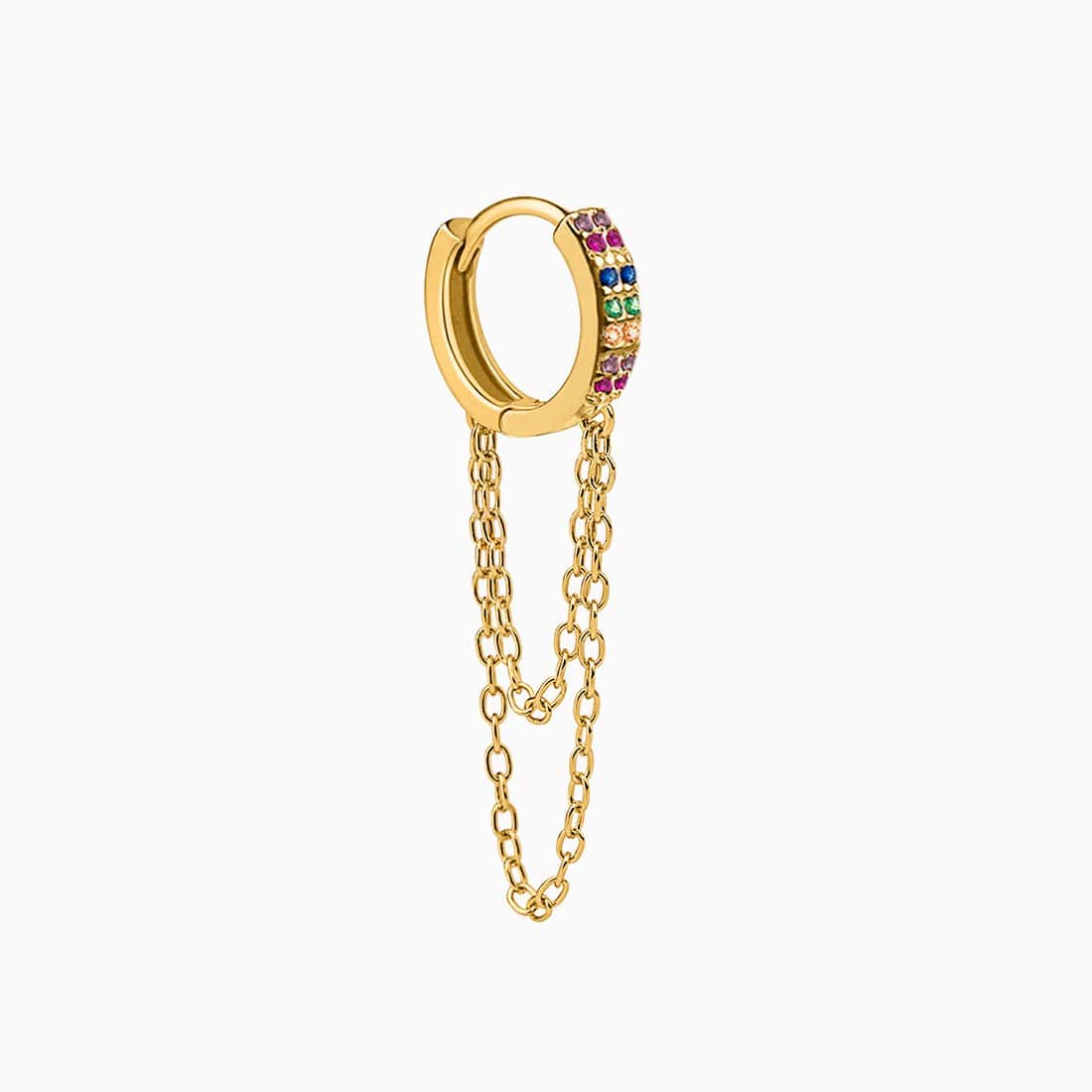 Multicolor Muse Hoop Piercing Gold