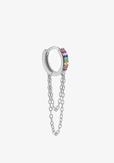 Piercing Aro Muse Multicolor Silber