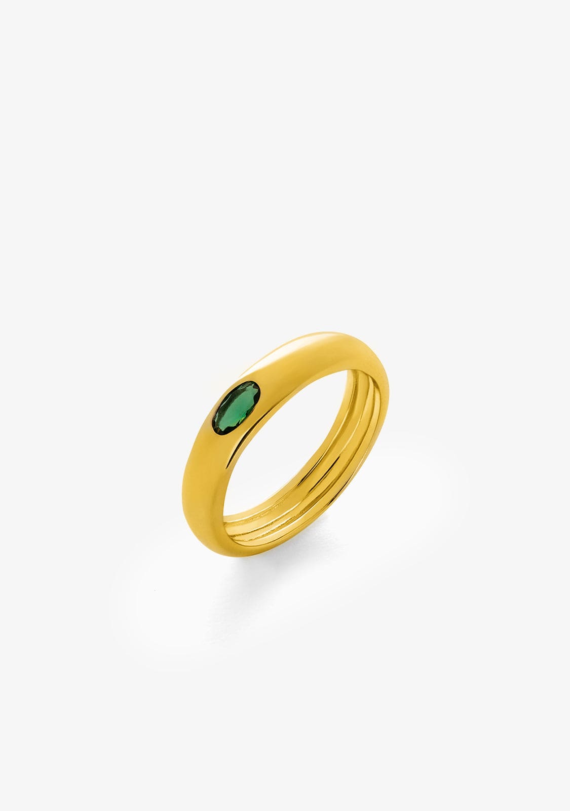 Ring Prism Emerald Gold
