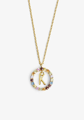 Necklace Iniziale Letter K Gold