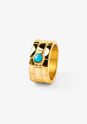 Bricks Ring Gold