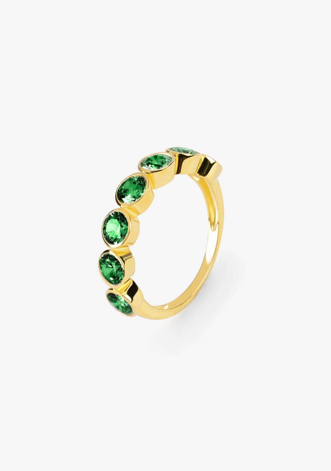Anello di giada e smeraldo in oro