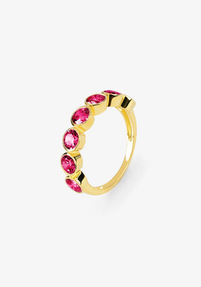 Jade Ruby Ring Gold