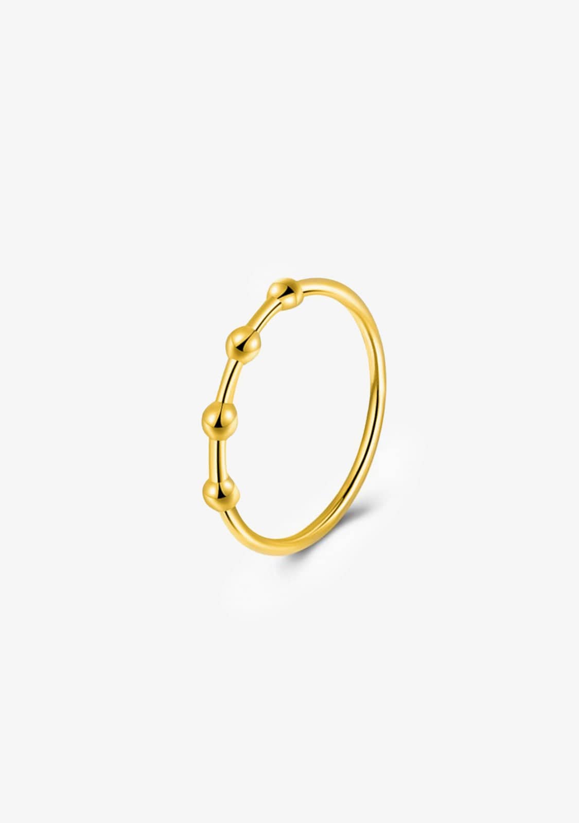 Anillo Bolitas Baño Oro 18K