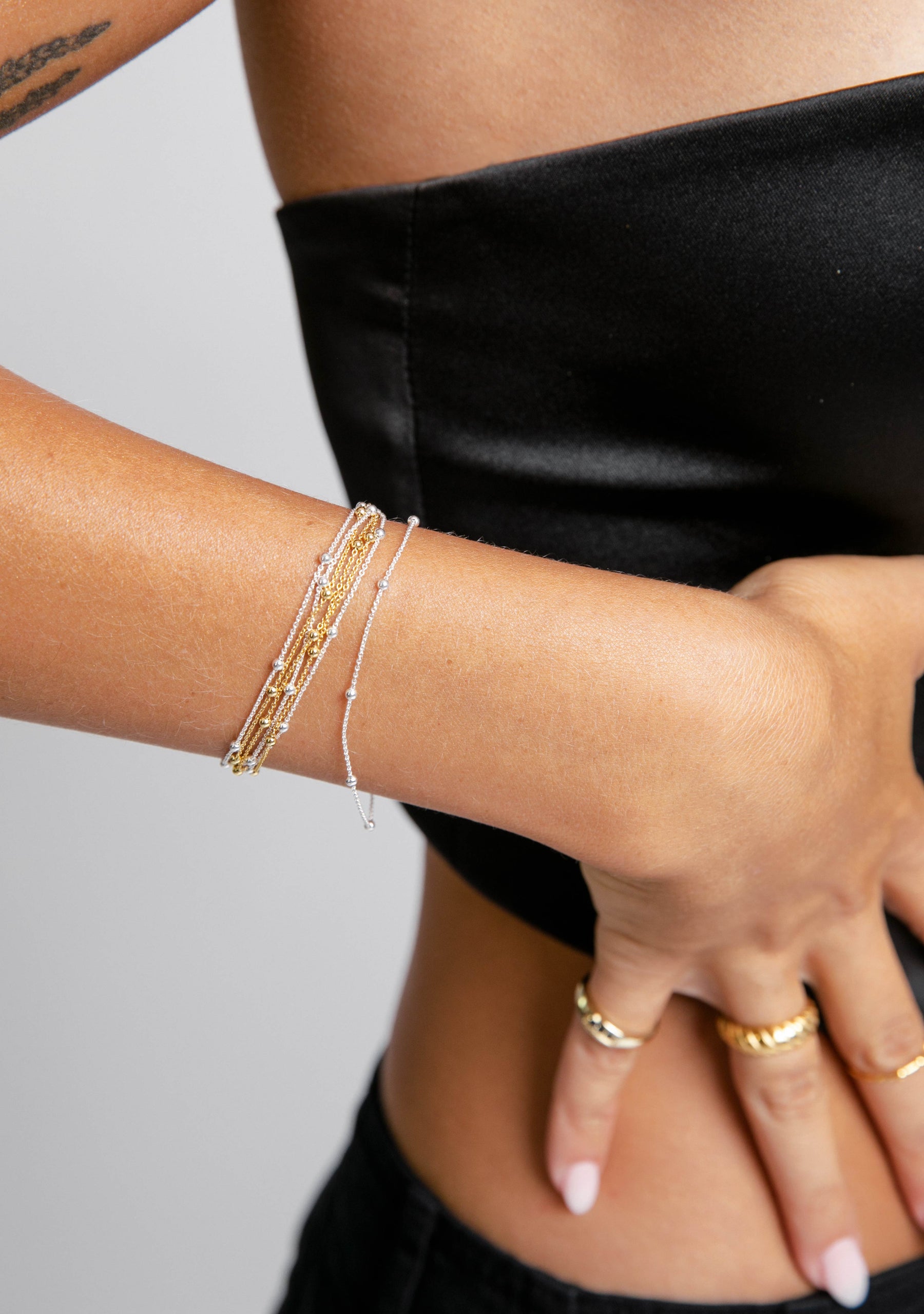 Gold-Perlen-Armband