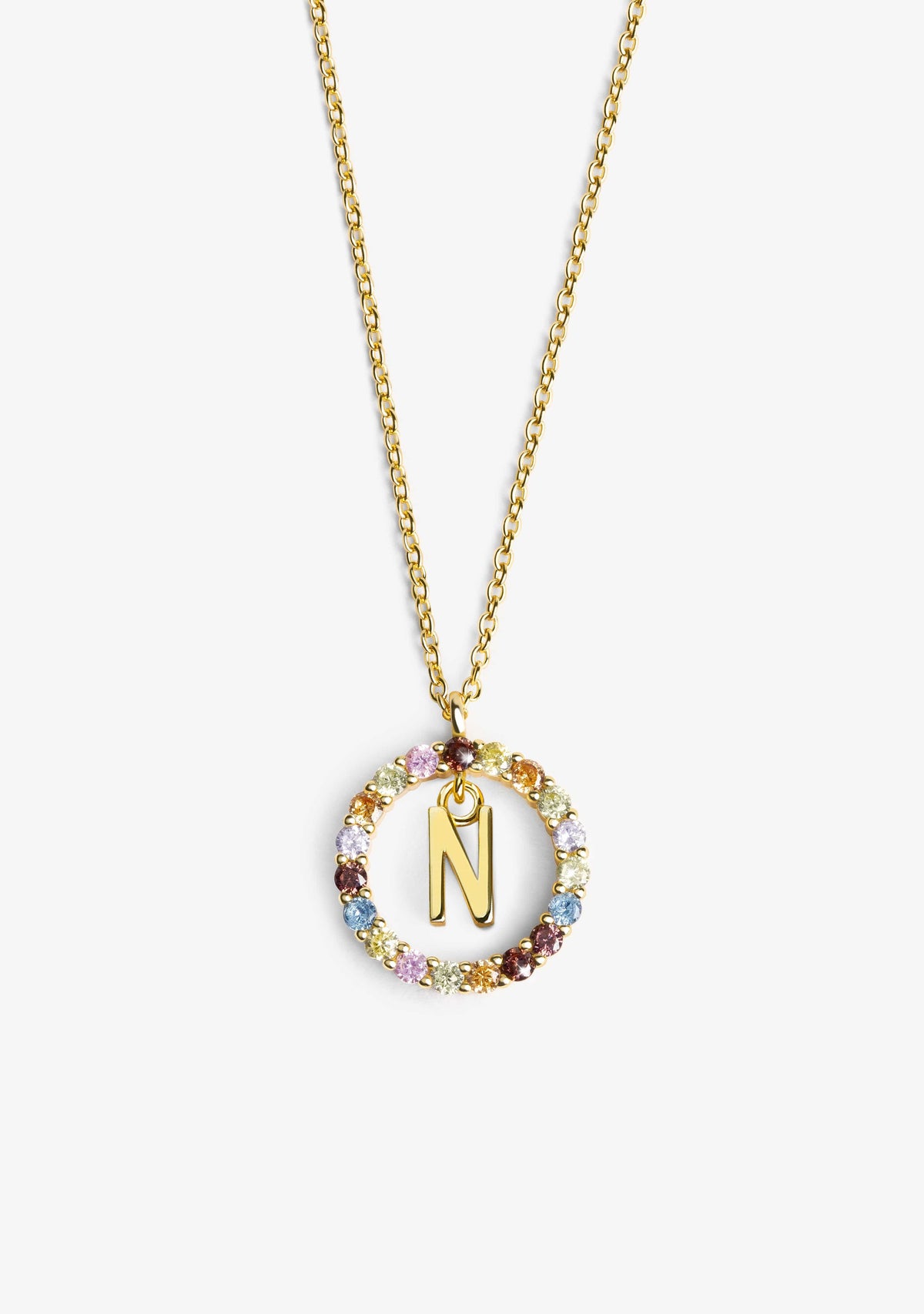 NECKLACE INIZIALE LETTER N GOLD