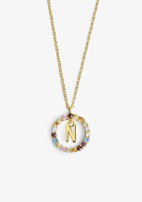 NECKLACE INIZIALE LETTER N GOLD