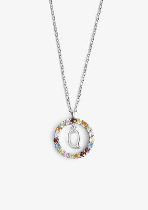 Necklace Iniziale Letter Q Silver