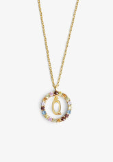 Necklace Iniziale Letter Q Gold