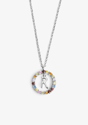 Necklace Iniziale Letter R Silver