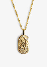 Sagittarius Zodiac Necklace Steel Gold