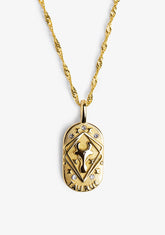 Taurus Tierkreiszeichen Halskette Stahl Gold