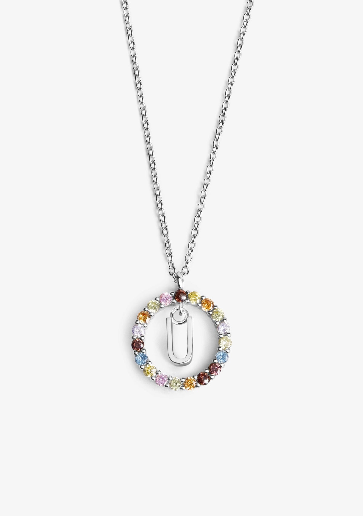 Necklace Iniziale Letter U Silver