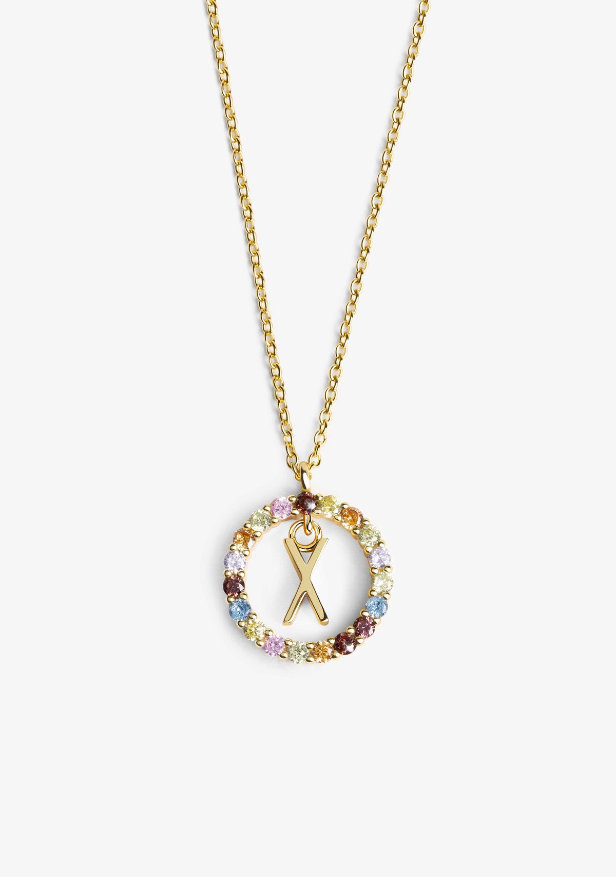 Necklace Iniziale Letter X Gold