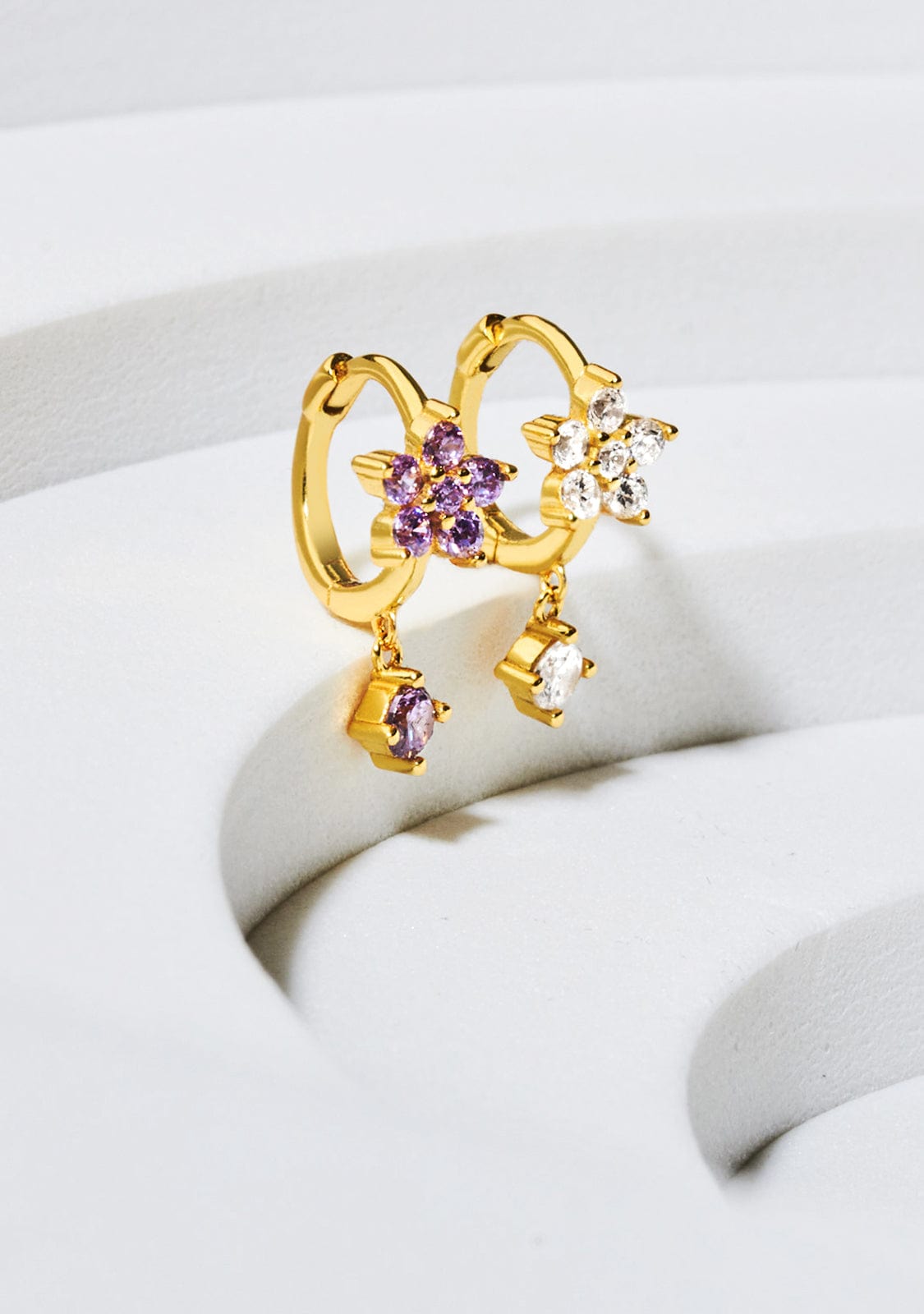 Fiore Amethyst Piercing Gold